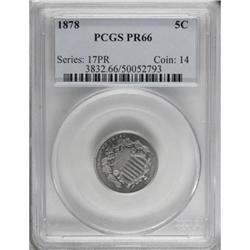 1878 5C PR66 PCGS