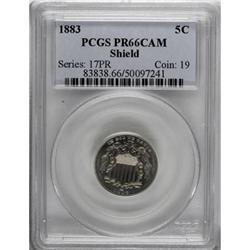 1883 5C PR66 Cameo PCGS