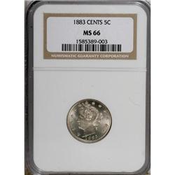 1883 5C With Cents MS66 NGC