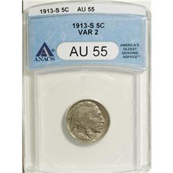 1913-S 5C Type Two AU55 ANACS