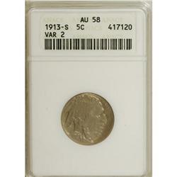 1913-S 5C Type Two AU58 ANACS