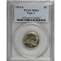 1913-S 5C Type Two MS64 PCGS