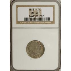 1918-D 5C MS63 NGC