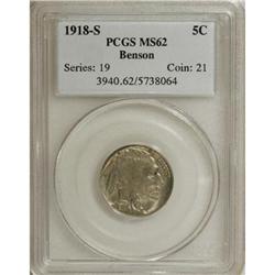1918-S 5C MS62 PCGS