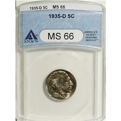 1935-D 5C MS66 ANACS