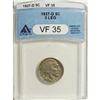 Image 1 : 1937-D 5C Three-Legged VF35 ANACS