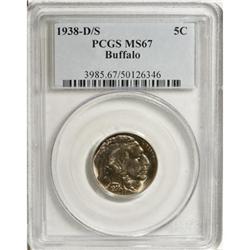 1938-D/S 5C MS67 PCGS