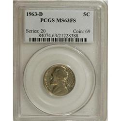 1963-D 5C MS63 Full Steps PCGS