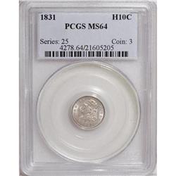1831 H10C MS64 PCGS LM-7