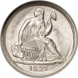 1837 H10C Small Date (Flat Top 1) MS65 NGC