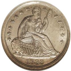 1839 H10C No Drapery MS65 NGC