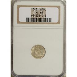 1843 H10C MS65 NGC