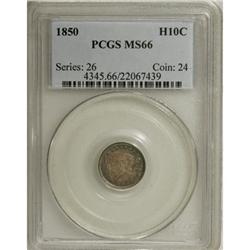 1850 H10C MS66 PCGS