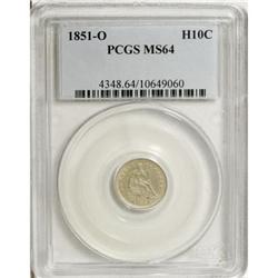 1851-O H10C MS64 PCGS