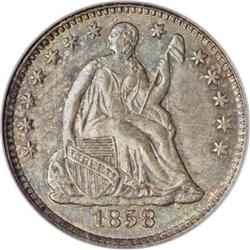 1858 H10C Over Inverted Date MS66 NGC