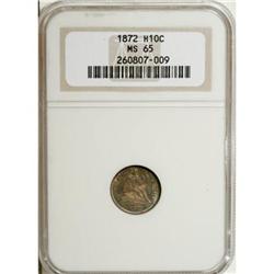 1872 H10C MS65 NGC