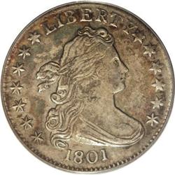 1801 10C AU50 PCGS JR-1
