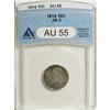 Image 1 : 1814 10C Large Date AU55 ANACS JR-3