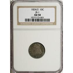 1824/2 10C AU58 NGC JR-1