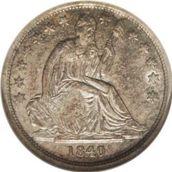 1840-O 10C No Drapery AU58 NGC