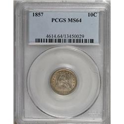 1857 10C MS64 PCGS