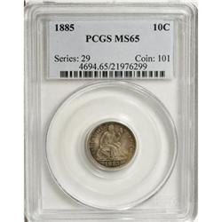 1885 10C MS65 PCGS