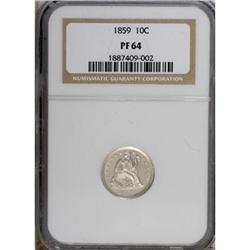 1859 10C PR64 NGC