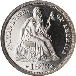 1873 10C Arrows PR67 Cameo NGC