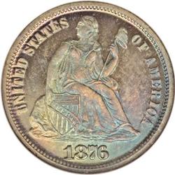1876 10C PR67 NGC