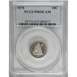 1878 10C PR65 Cameo PCGS