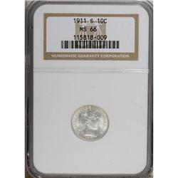 1911-S 10C MS66 NGC