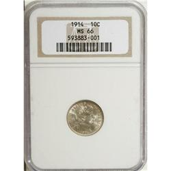 1914 10C MS66 NGC
