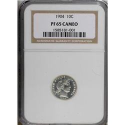 1904 10C PR65 Cameo NGC