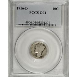 1916-D 10C Good 4 PCGS