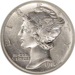 1916-D 10C XF45 Details ANACS