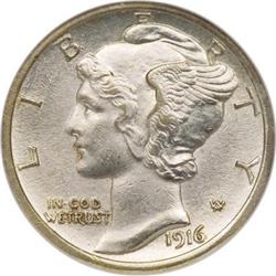 1916-D 10C AU50 Details Full Bands ANACS