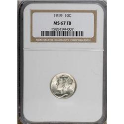 1919 10C MS67 Full Bands NGC