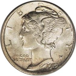 1919-D 10C MS64 Full Bands PCGS