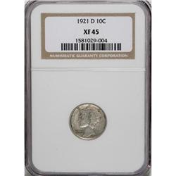 1921-D 10C XF45 NGC