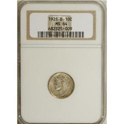 1921-D 10C MS64 NGC