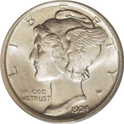 1924-S 10C MS64 Full Bands PCGS