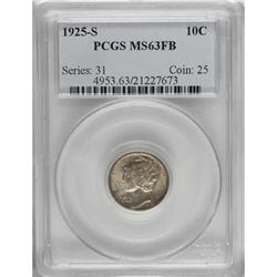 1925-S 10C MS63 Full Bands PCGS