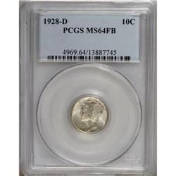 1928-D 10C MS64 Full Bands PCGS