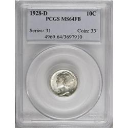 1928-D 10C MS64 Full Bands PCGS