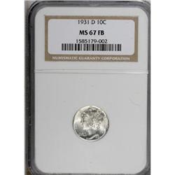 1931-D 10C MS67 Full Bands NGC