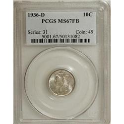 1936-D 10C MS67 Full Bands PCGS