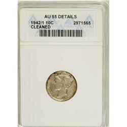 1942/1 10C --Cleaned--ANACS. AU55 Details. FS-101, form