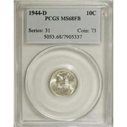 1944-D 10C MS68 Full Bands PCGS. Fully struck with ama