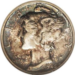 1945 10C MS64 Full Bands NGC