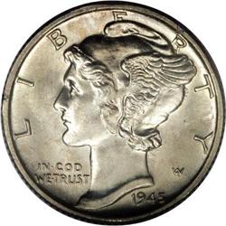 1945 10C MS64 Full Bands PCGS